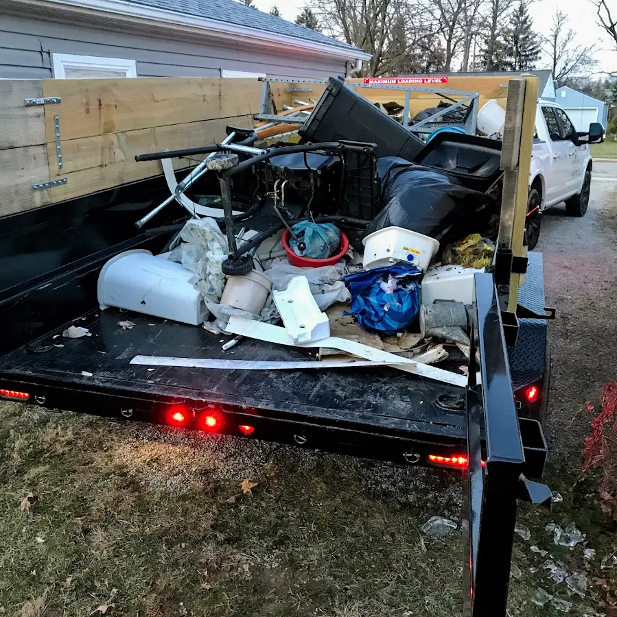 Roll-off dumpster delivered to a residential driveway in Fife