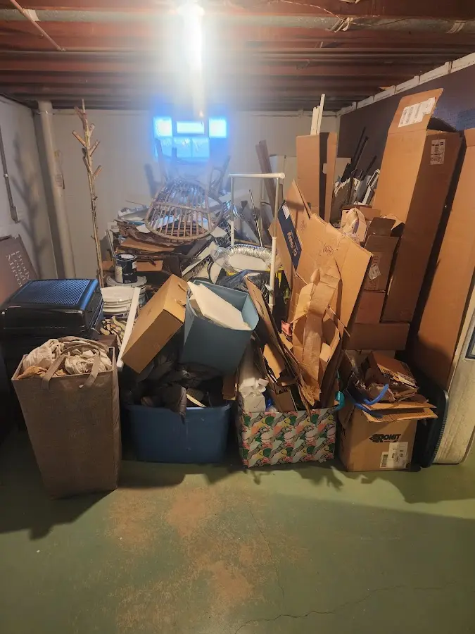 Roll-off dumpster container at job site for 40 Yard Dumpster Rental in Fife